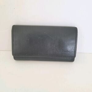 Paul Smith 4-Key Hooks Holder Case Wallet Logo Black Striped Charm Trifold Small